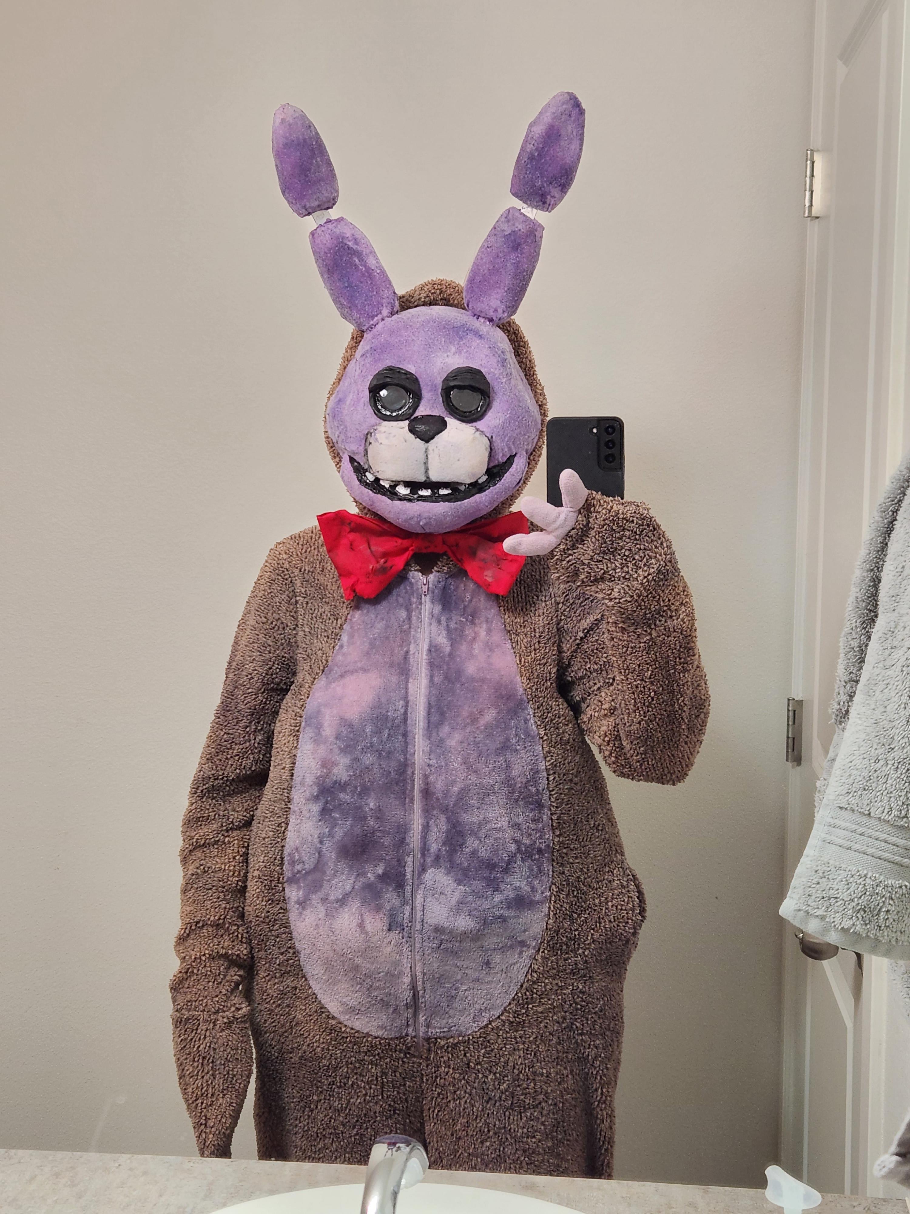 I made a Bonnie costume to scare my nephew at his birthday party : r