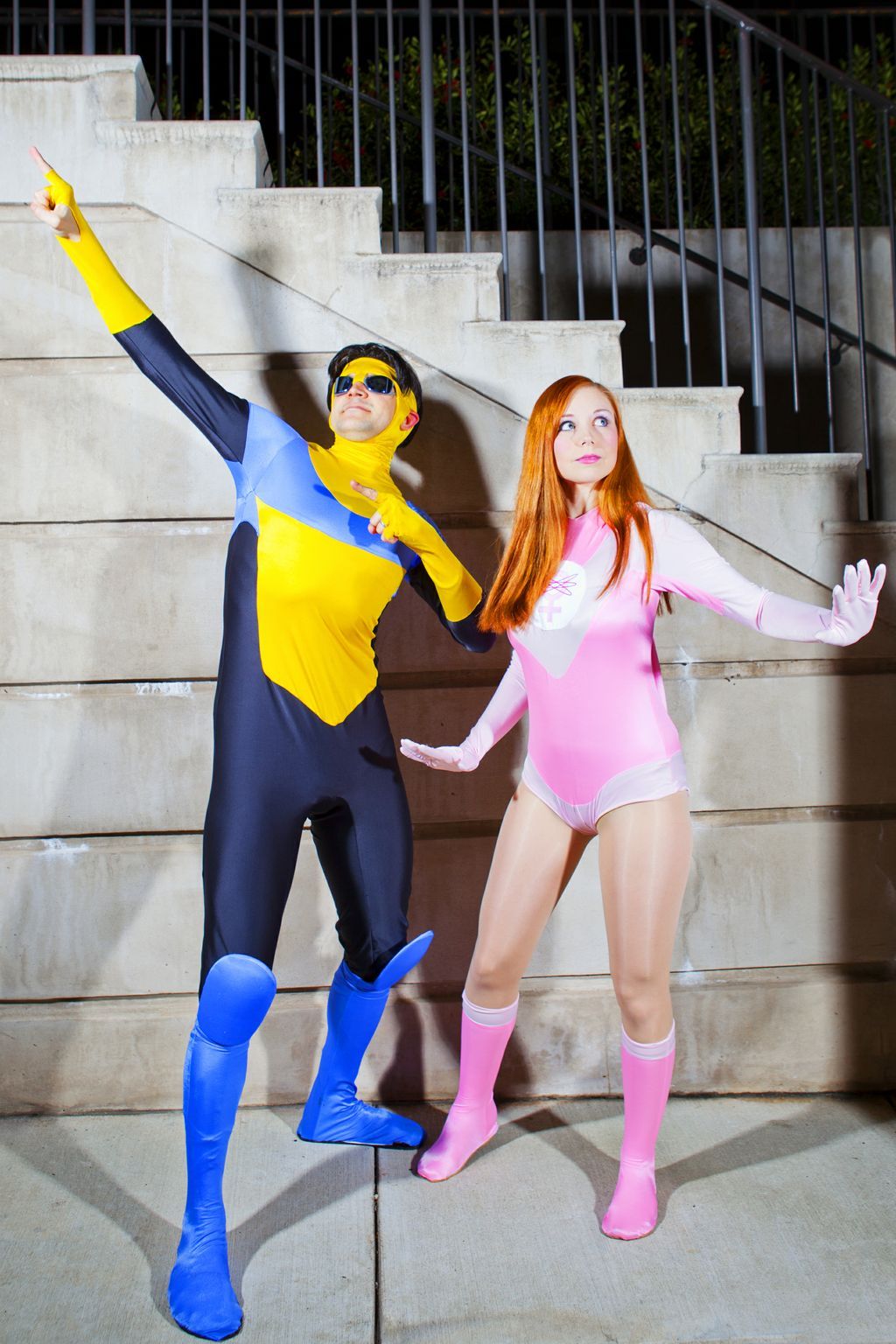 Atom Eve and Invincible #cosplay (Atom Eve is cosplayed by Kat Shea