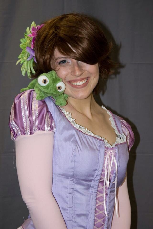 https://facebook.com/Theticketybootrunk Rapunzel cosplay short brown