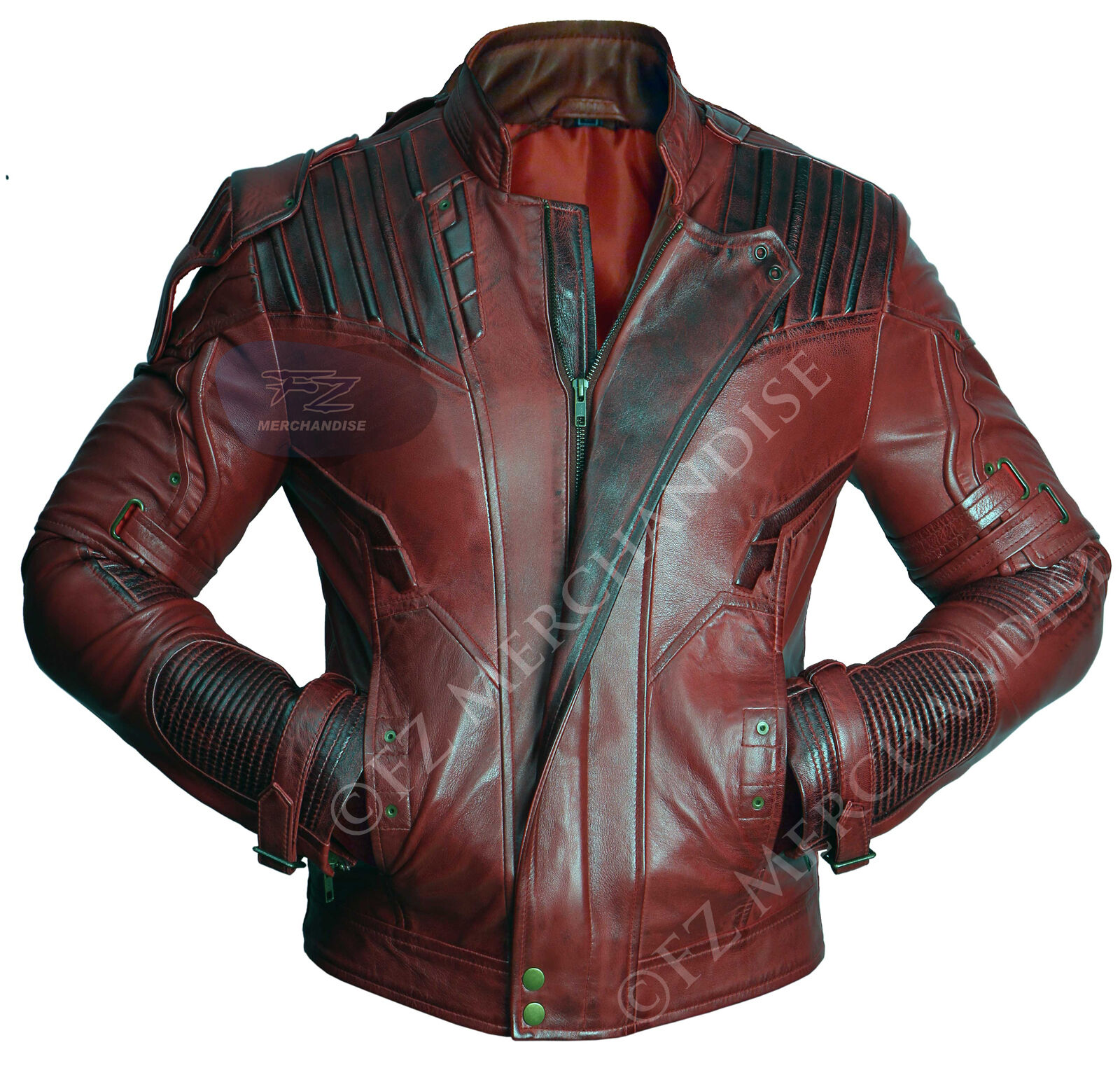 Guardians of the Galaxy 2 Star Lord Chris Pratt Maroon Real Leather