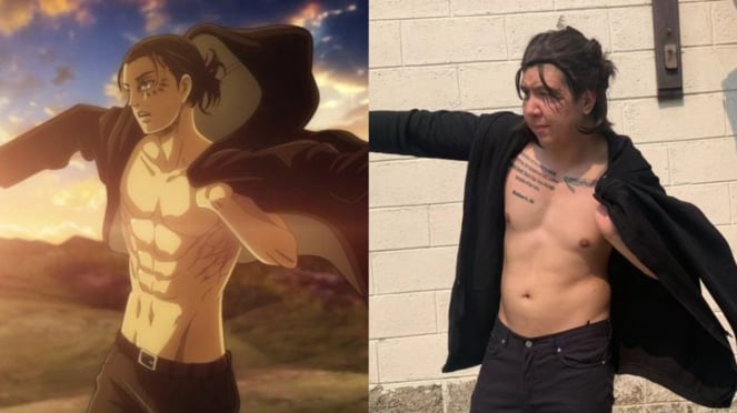 Potret Windah Basudara Cosplay jadi Eren Yeager, Siap-siap Rumbling