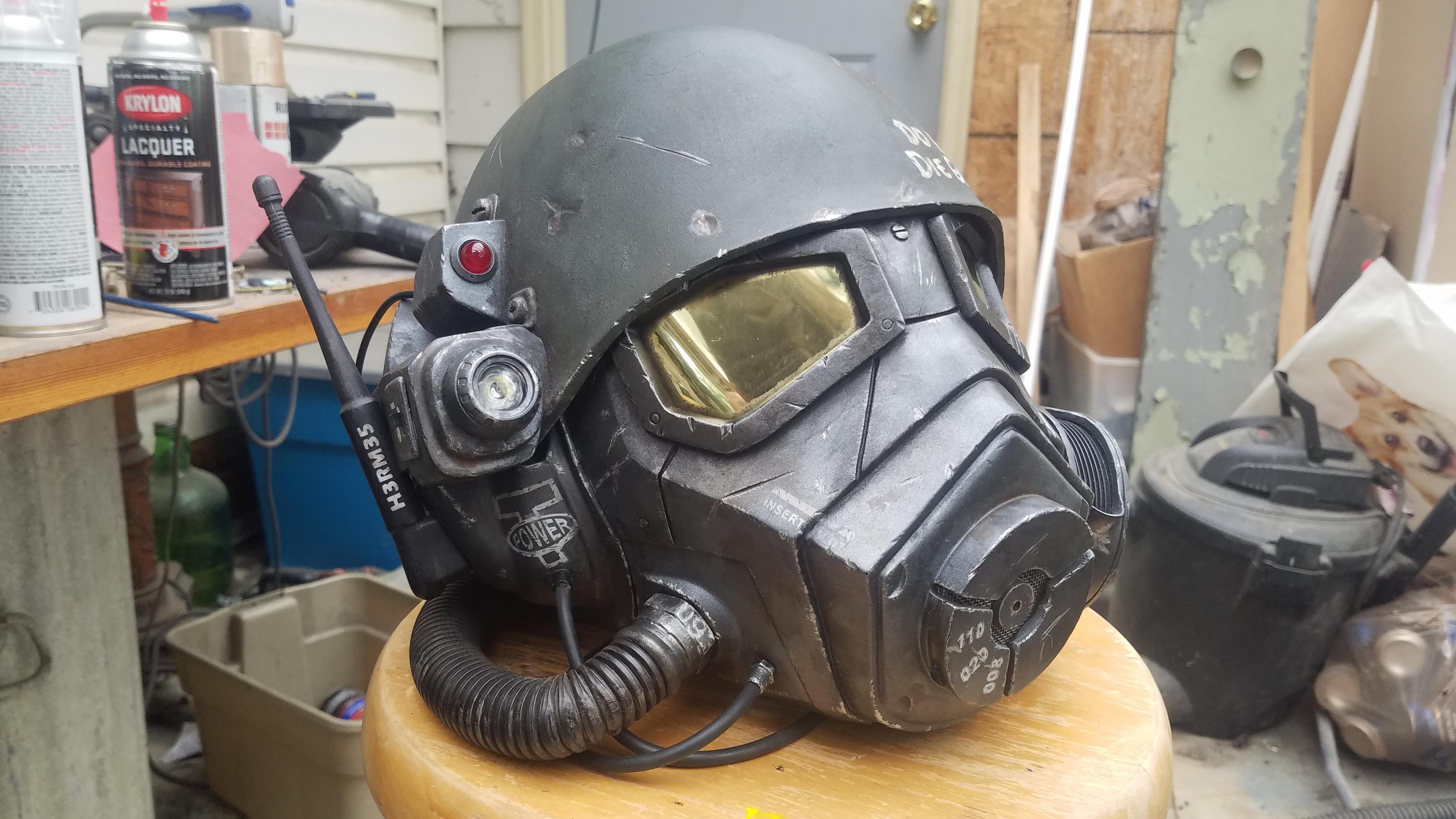 NCR Ranger helmet upgrade/ touchup; gold lenses instead of traditional