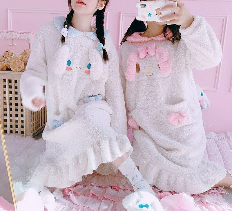 Women Bathrobe Melody Cosplay Cinnamoroll Costume Pajamas Sleepwear