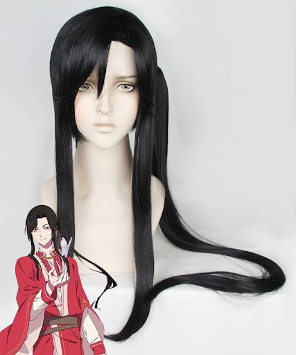 hua cheng cosplay wig Hot tian guan ci fu 花城 hua cheng cosplay wig hair ancient wedding 花嫁