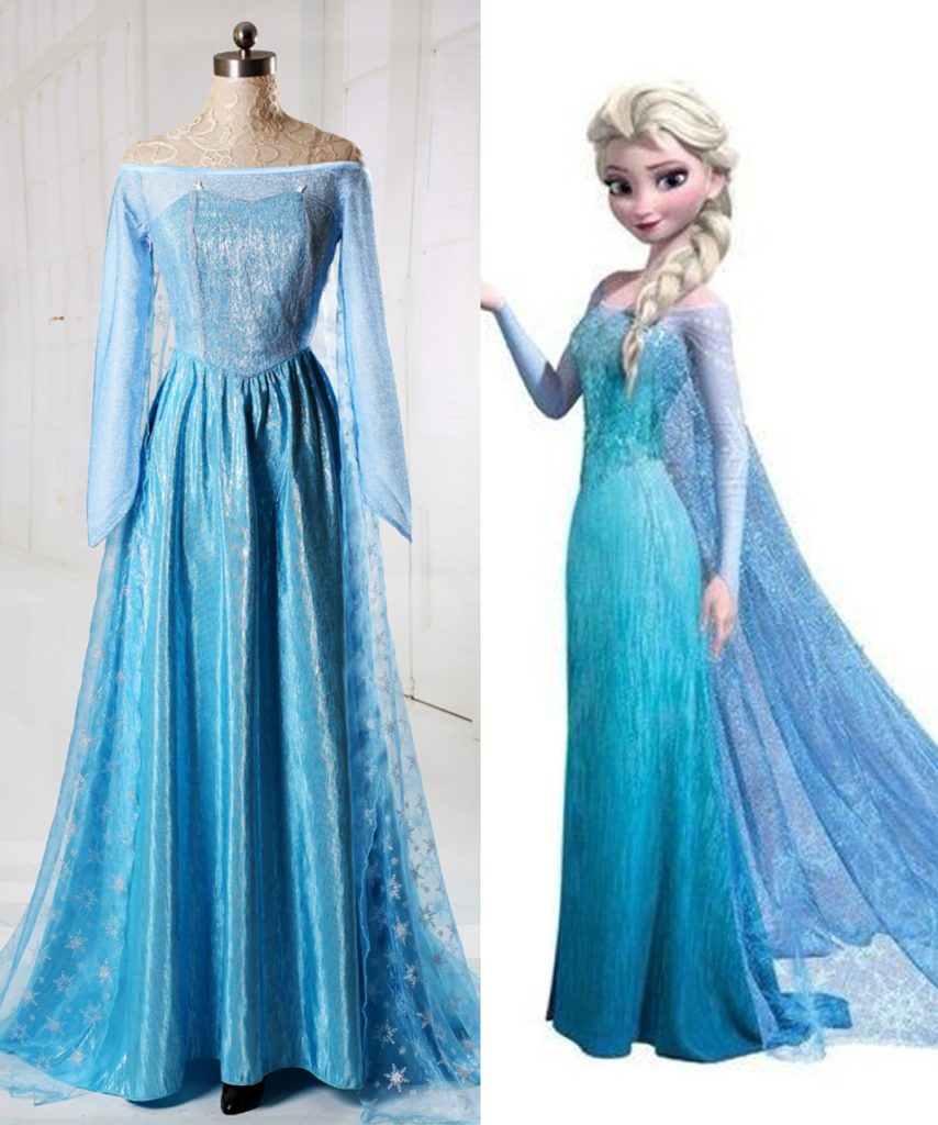 frozen elsa cosplay Elsa frozen princess disney cosplay costume blue sparkle dress queen snow adult