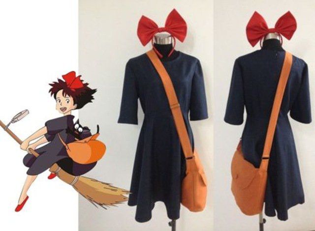 kiki's delivery service cosplay dress for men Kiki delivery service dress costume kawaii cosplay anime long girls