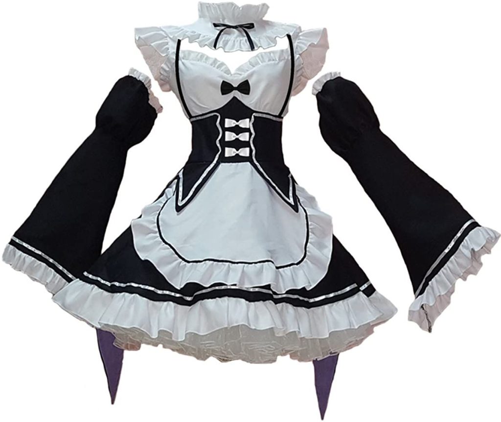 maid cosplay amazon Black cute lolita maid costumes girls women lovely maid