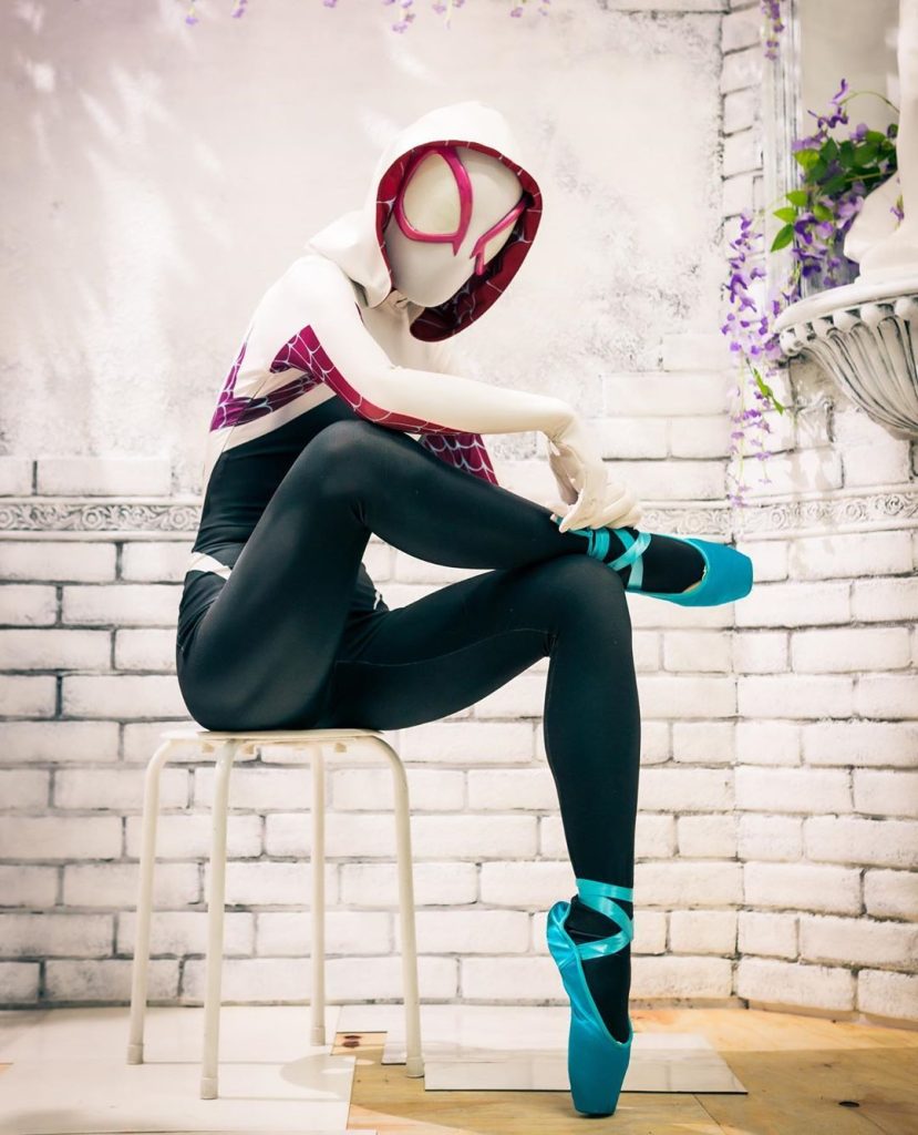 spider gwen cosplay instagram [self] into the spider-verse gwen cosplay by ri care #cosplay http